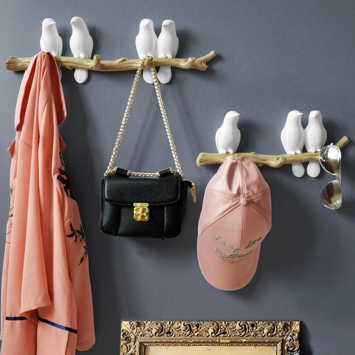 Lisslune | Nature's Charm: Avian Resin Wall Hook Organizer for Stylish Home Organization