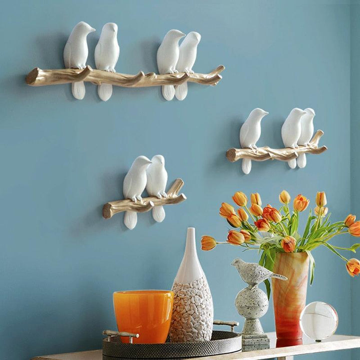 Lisslune | Nature's Charm: Avian Resin Wall Hook Organizer for Stylish Home Organization