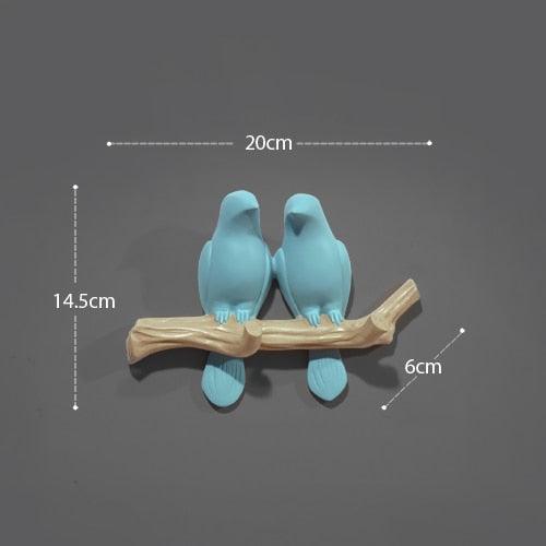 Lisslune | Nature's Charm: Avian Resin Wall Hook Organizer for Stylish Home Organization