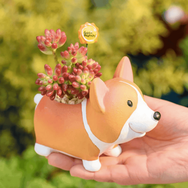 Lisslune | Resin Corgi Mini Flower Pot