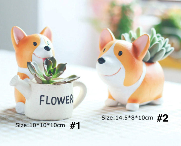 Lisslune | Resin Corgi Mini Flower Pot