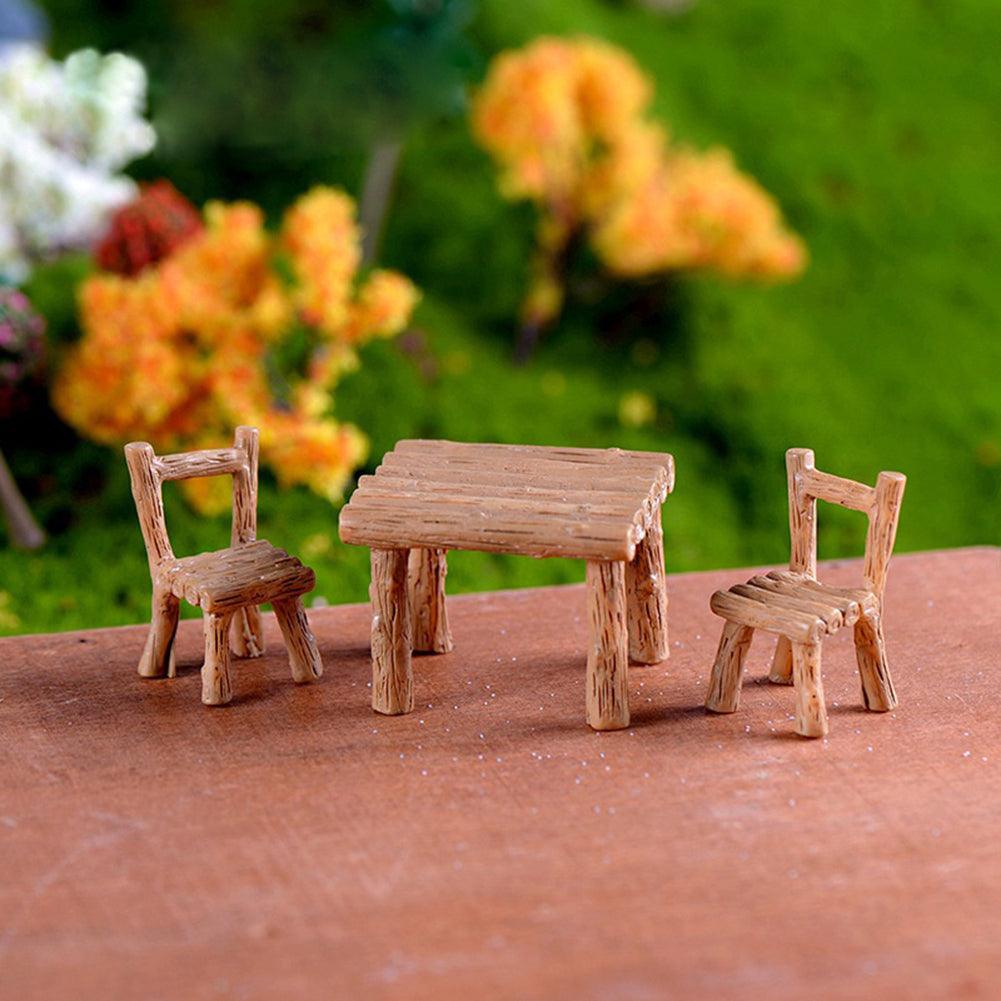 Lisslune | Enchanting Miniature Fairy Garden Dining Set in Premium Resin