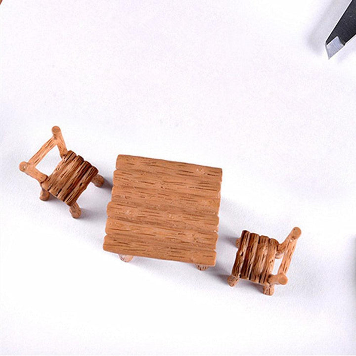Lisslune | Enchanting Miniature Fairy Garden Dining Set in Premium Resin