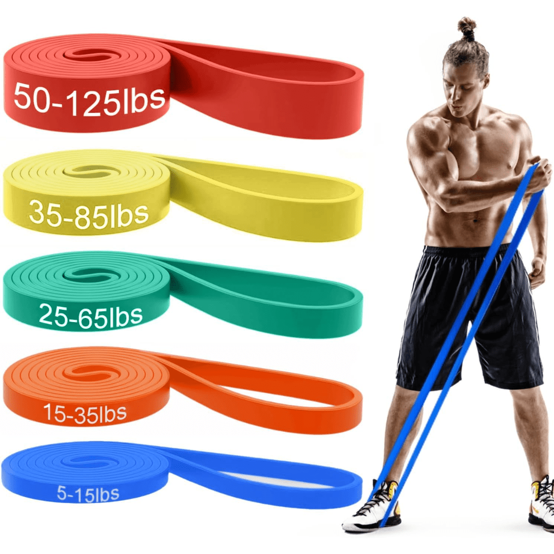 Lisslune | Resistforce Pull-Up Assistance Bands – Resistance Set for Strength Training, Dips, and Bodyweight Exercises