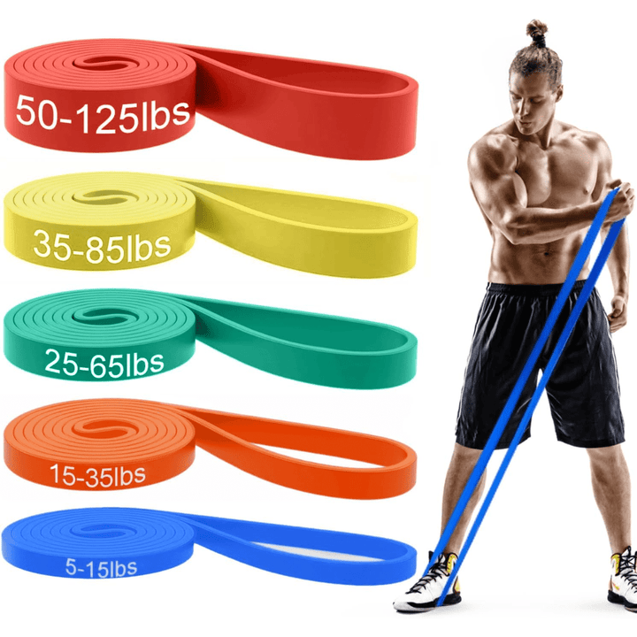 Lisslune | Resistforce Pull-Up Assistance Bands – Resistance Set for Strength Training, Dips, and Bodyweight Exercises