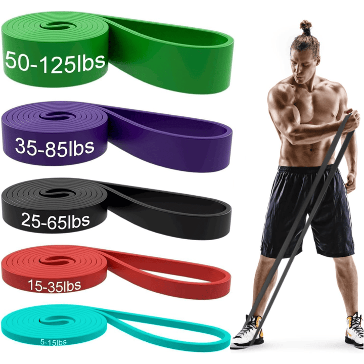 Lisslune | Resistforce Pull-Up Assistance Bands – Resistance Set for Strength Training, Dips, and Bodyweight Exercises