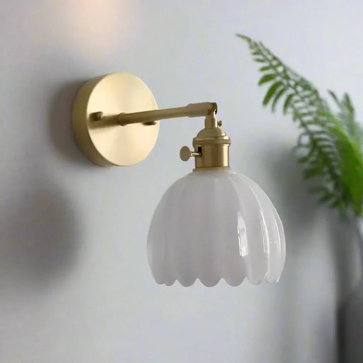 Lisslune | Vintage Tulip Glass Wall Sconce Light