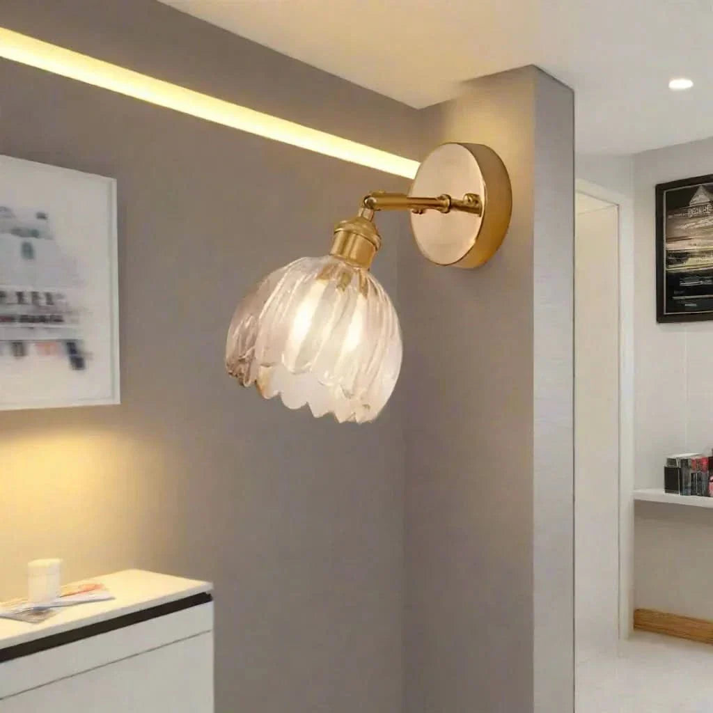 Lisslune | Vintage Tulip Glass Wall Sconce Light