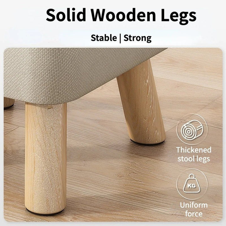 Lisslune | Padded ottoman stool in retro style in pastel colors