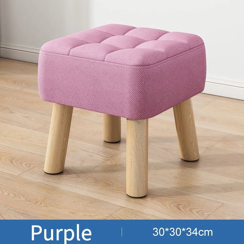 Lisslune | Padded ottoman stool in retro style in pastel colors