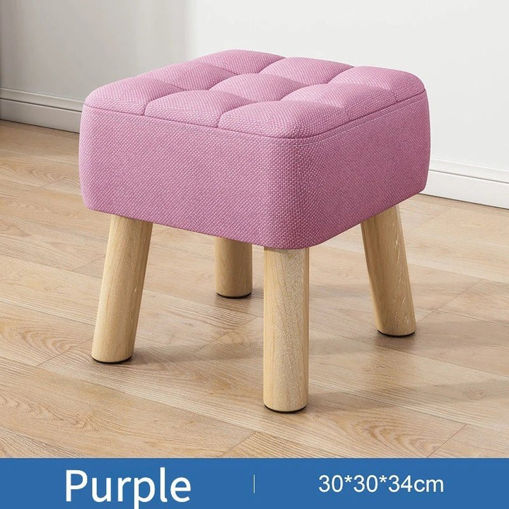 Lisslune | Padded ottoman stool in retro style in pastel colors
