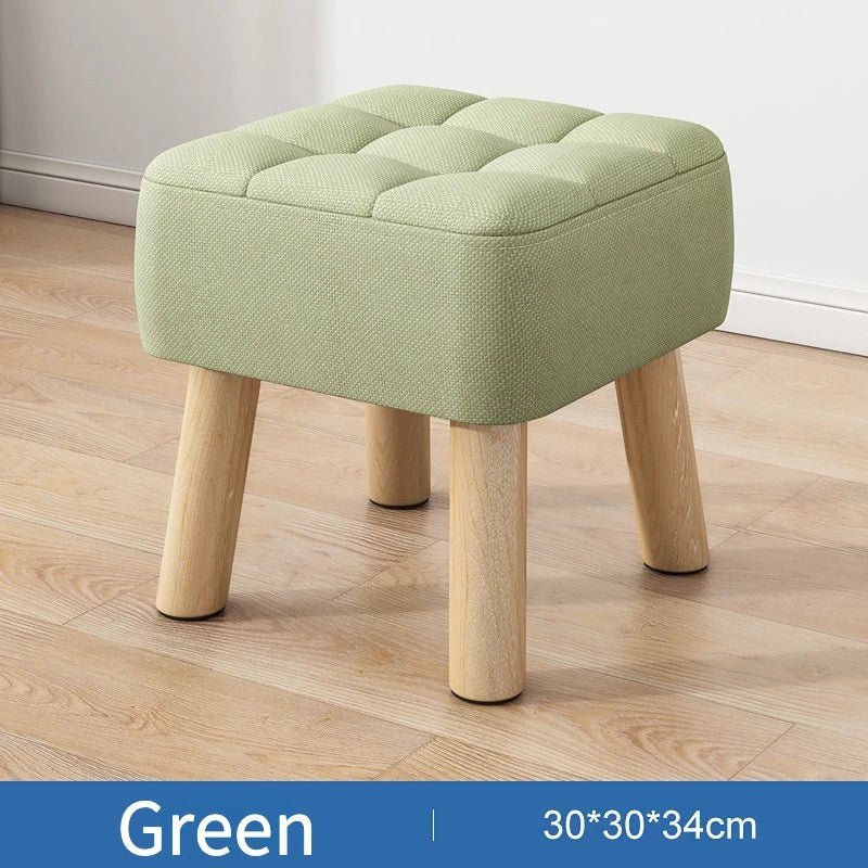 Lisslune | Padded ottoman stool in retro style in pastel colors