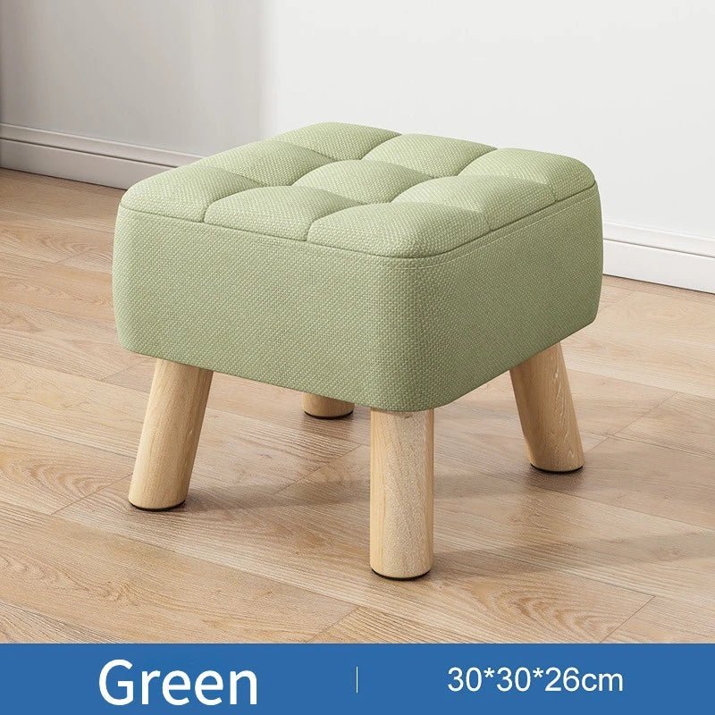 Lisslune | Padded ottoman stool in retro style in pastel colors