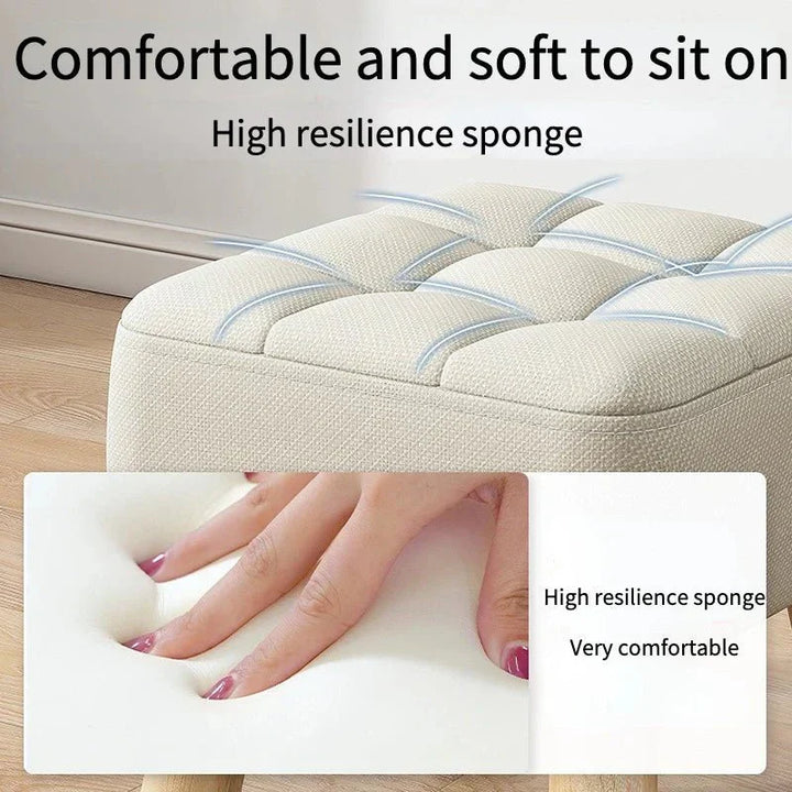 Lisslune | Padded ottoman stool in retro style in pastel colors
