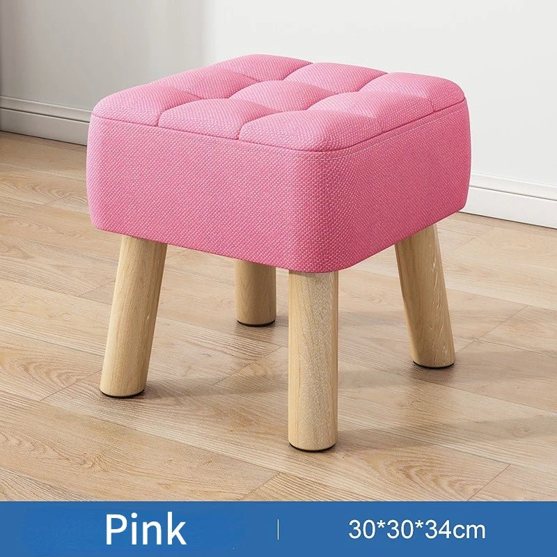 Lisslune | Padded ottoman stool in retro style in pastel colors