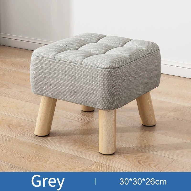 Lisslune | Padded ottoman stool in retro style in pastel colors