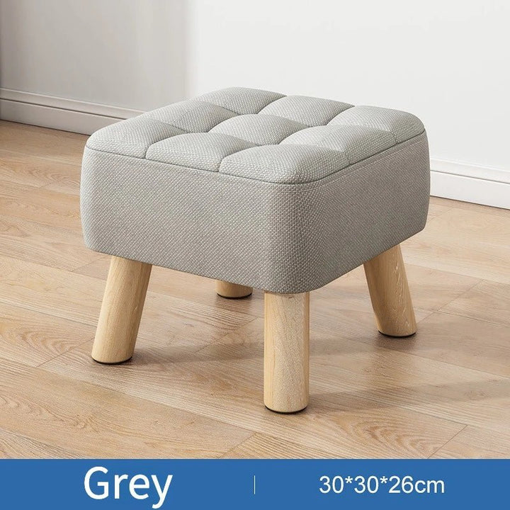 Lisslune | Padded ottoman stool in retro style in pastel colors