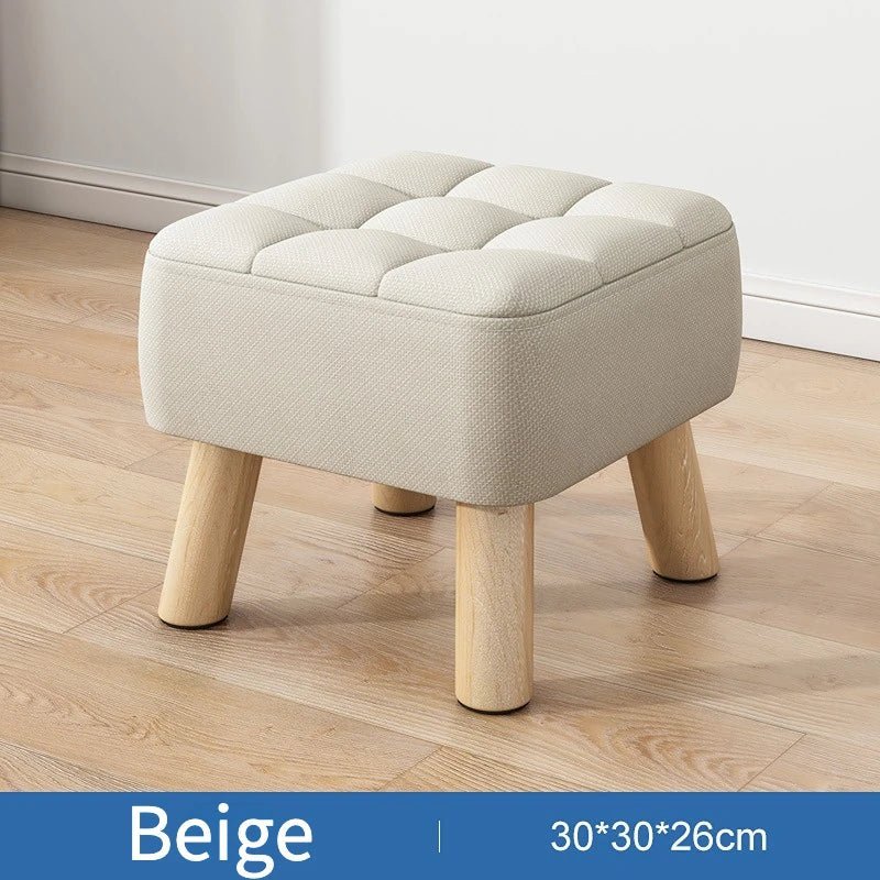 Lisslune | Padded ottoman stool in retro style in pastel colors