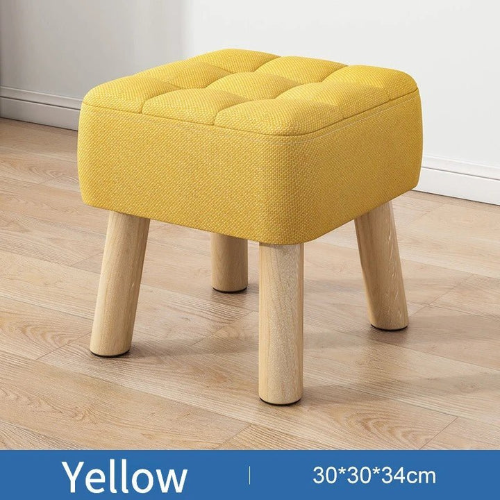Lisslune | Padded ottoman stool in retro style in pastel colors