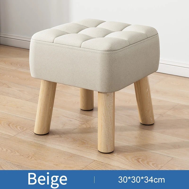 Lisslune | Padded ottoman stool in retro style in pastel colors