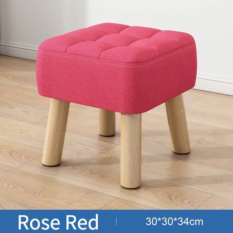Lisslune | Padded ottoman stool in retro style in pastel colors