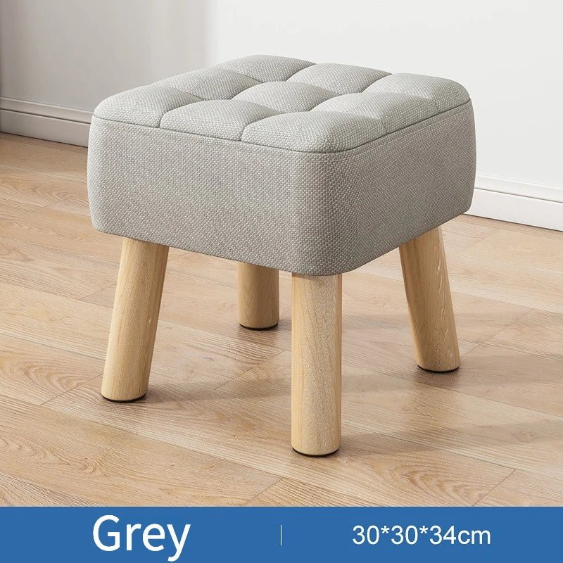 Lisslune | Padded ottoman stool in retro style in pastel colors
