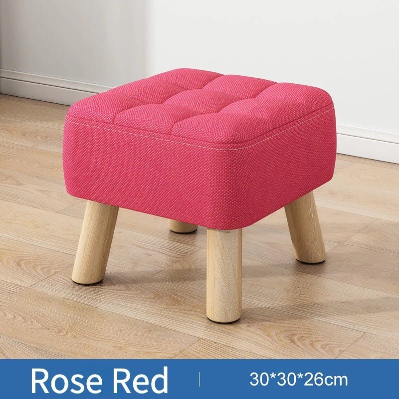 Lisslune | Padded ottoman stool in retro style in pastel colors
