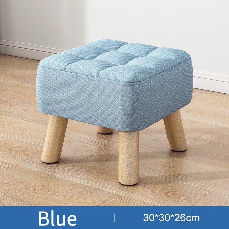Lisslune | Padded ottoman stool in retro style in pastel colors