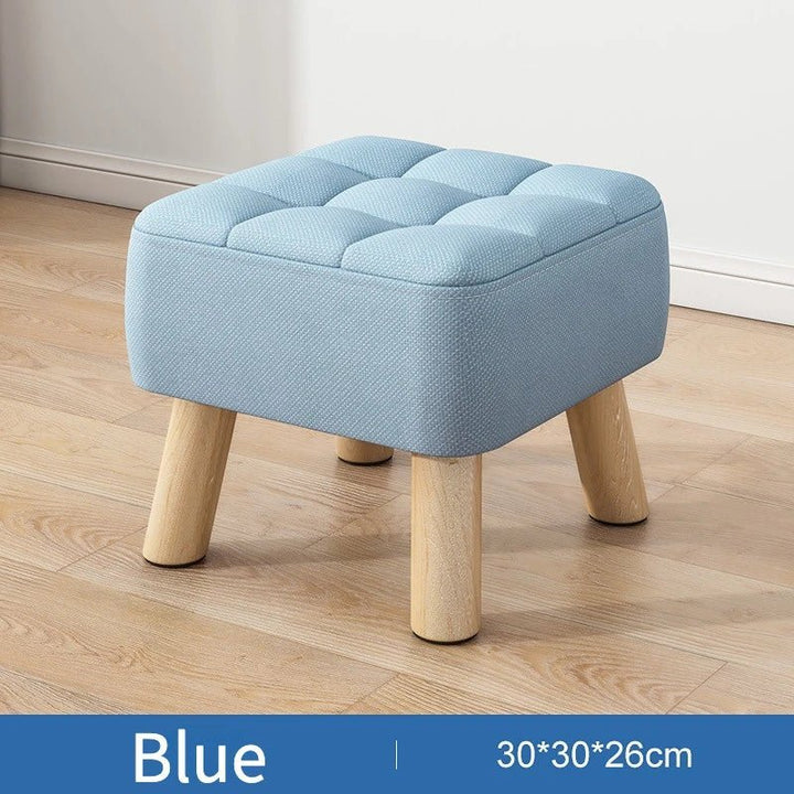 Lisslune | Padded ottoman stool in retro style in pastel colors