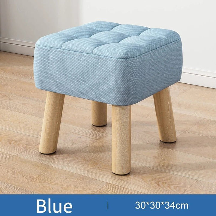 Lisslune | Padded ottoman stool in retro style in pastel colors