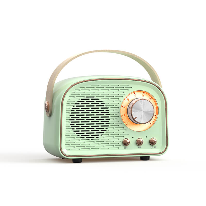 Lisslune | Retro Round Radio Bluetooth Speaker | Wireless | Portable | Stylish Sound for Home & On-the-go