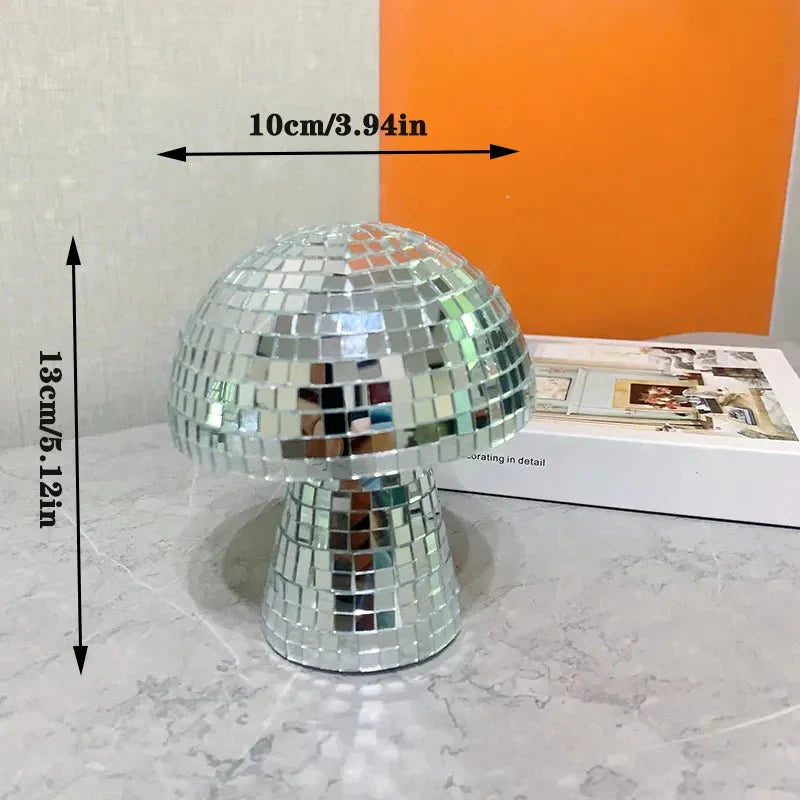 Lisslune | Retro-Style Glass Disco Mushroom Decoration