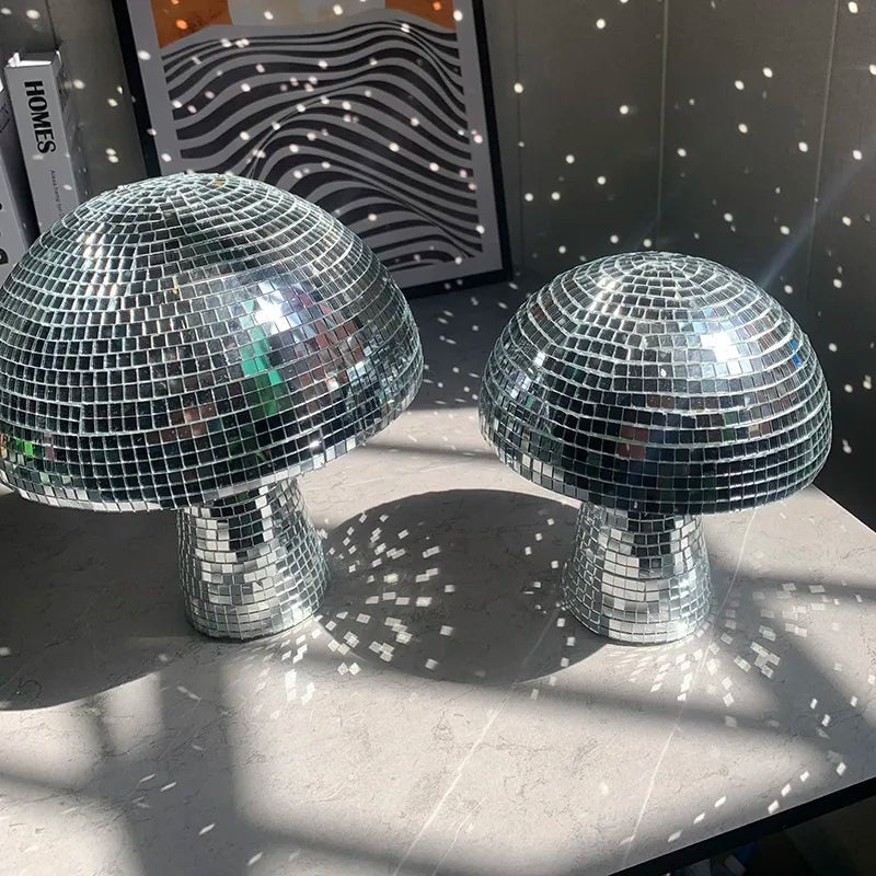 Lisslune | Retro-Style Glass Disco Mushroom Decoration
