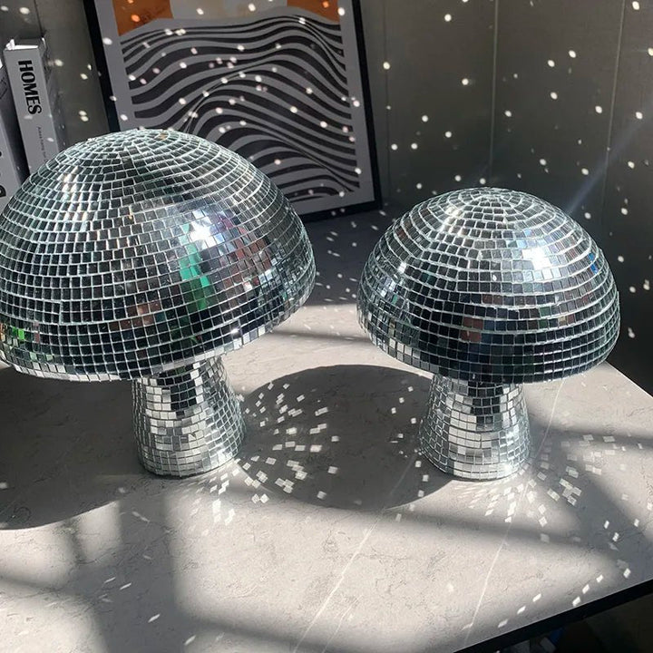 Lisslune | Retro-Style Glass Disco Mushroom Decoration