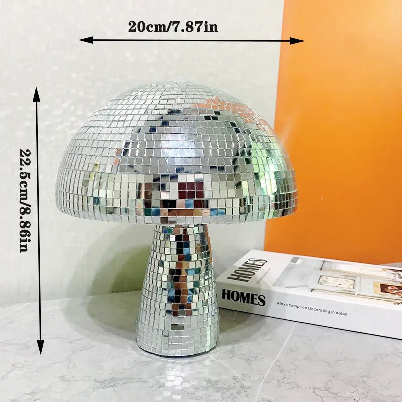 Lisslune | Retro-Style Glass Disco Mushroom Decoration