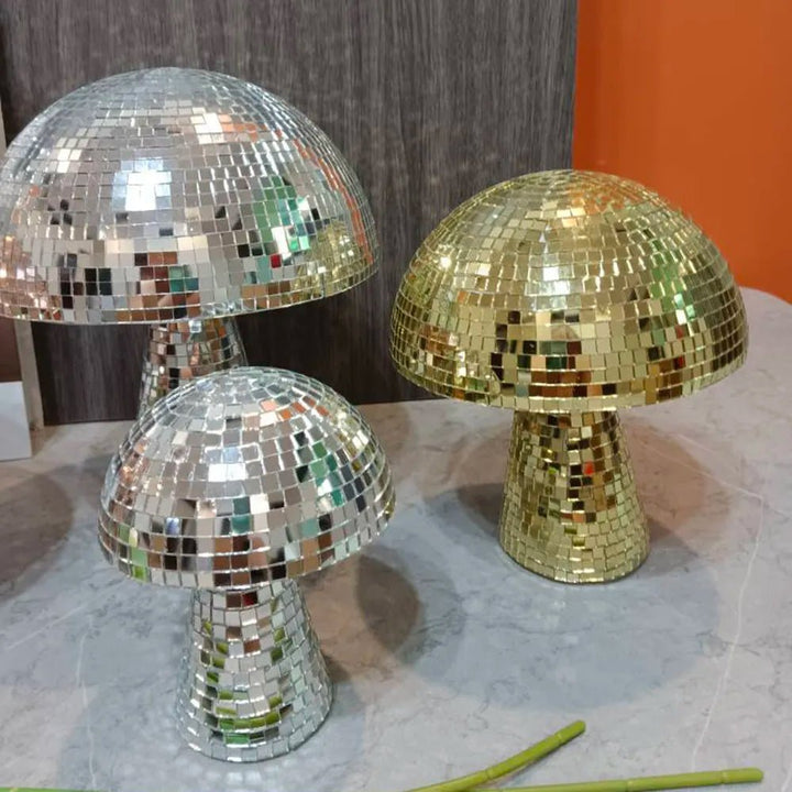 Lisslune | Retro-Style Glass Disco Mushroom Decoration