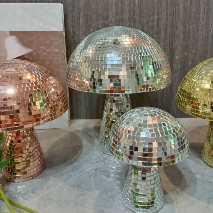 Lisslune | Retro-Style Glass Disco Mushroom Decoration