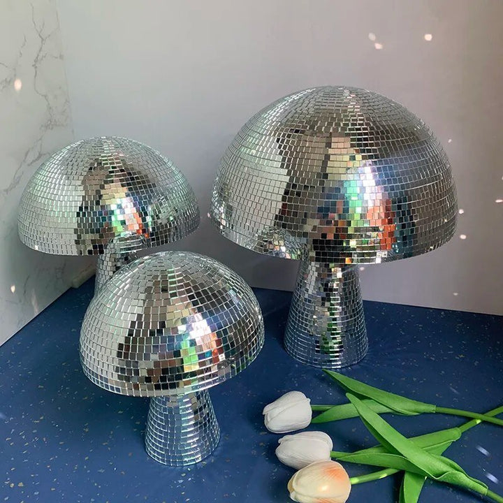Lisslune | Retro-Style Glass Disco Mushroom Decoration