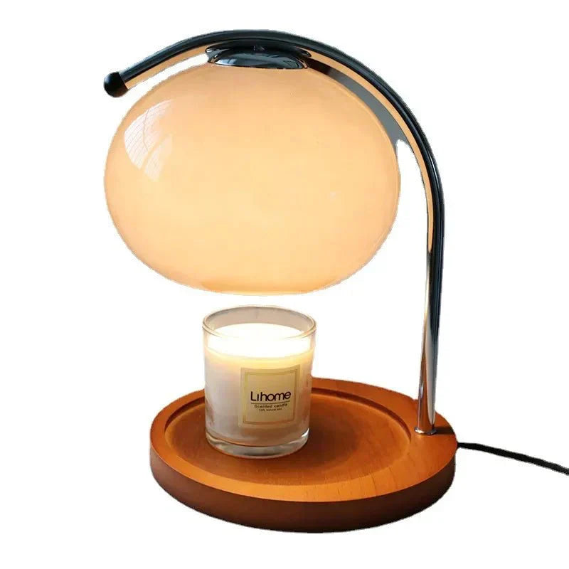 Lisslune | Glass table lamp in retro style with stand