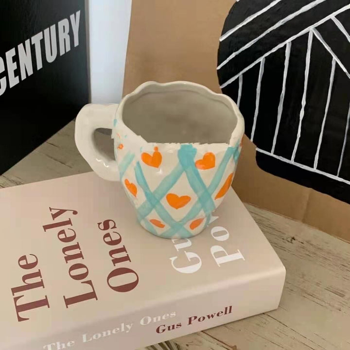Rynx Retro Flower Hand-painted Mug