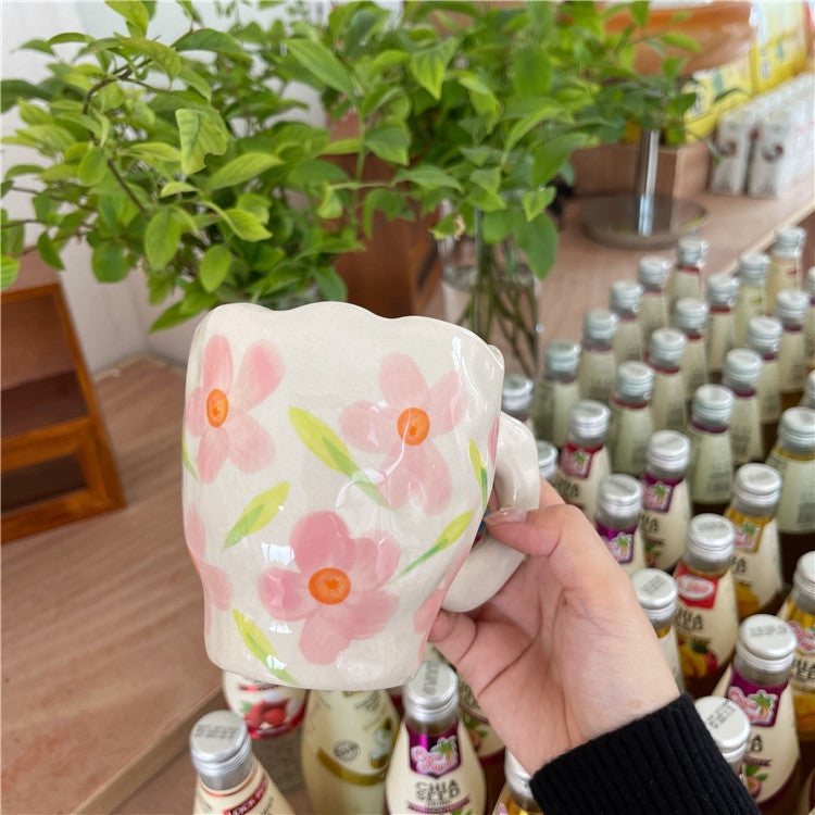 Rynx Retro Flower Hand-painted Mug