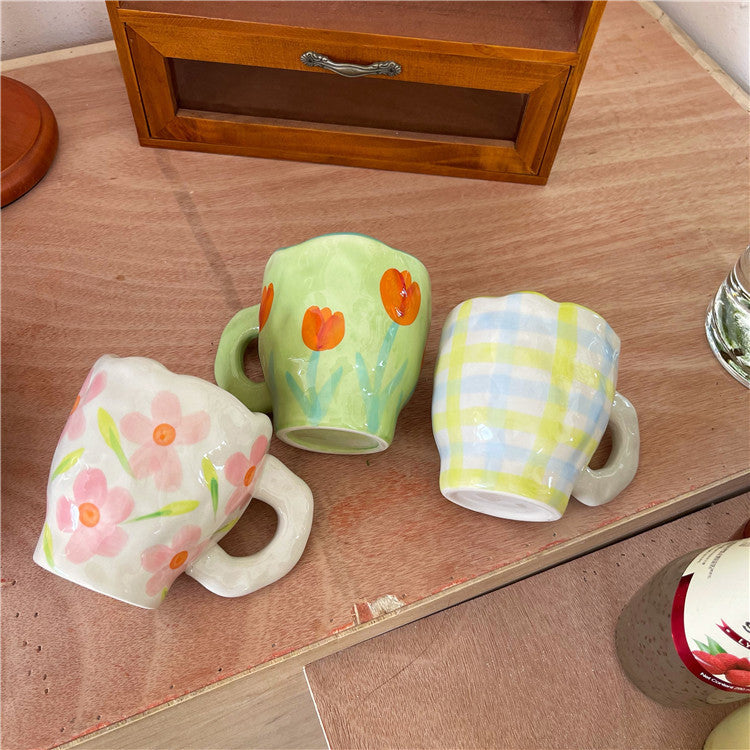 Rynx Retro Flower Hand-painted Mug