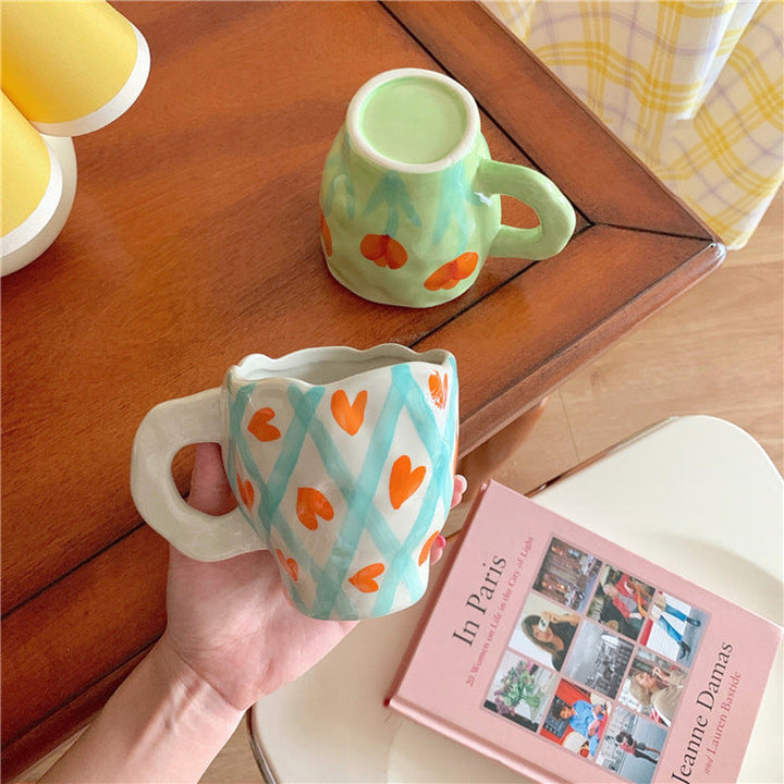 Rynx Retro Flower Hand-painted Mug