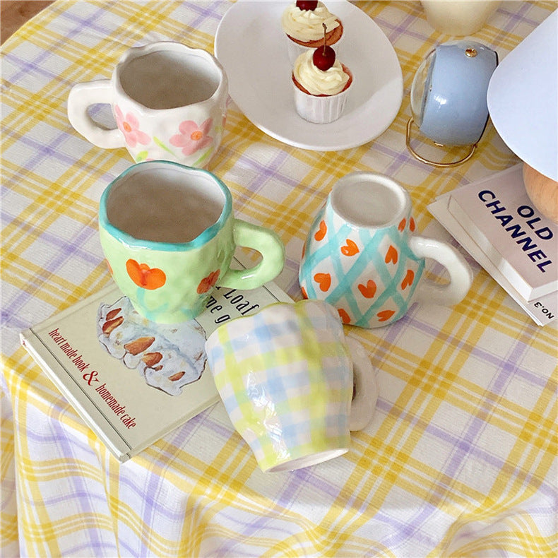 Rynx Retro Flower Hand-painted Mug