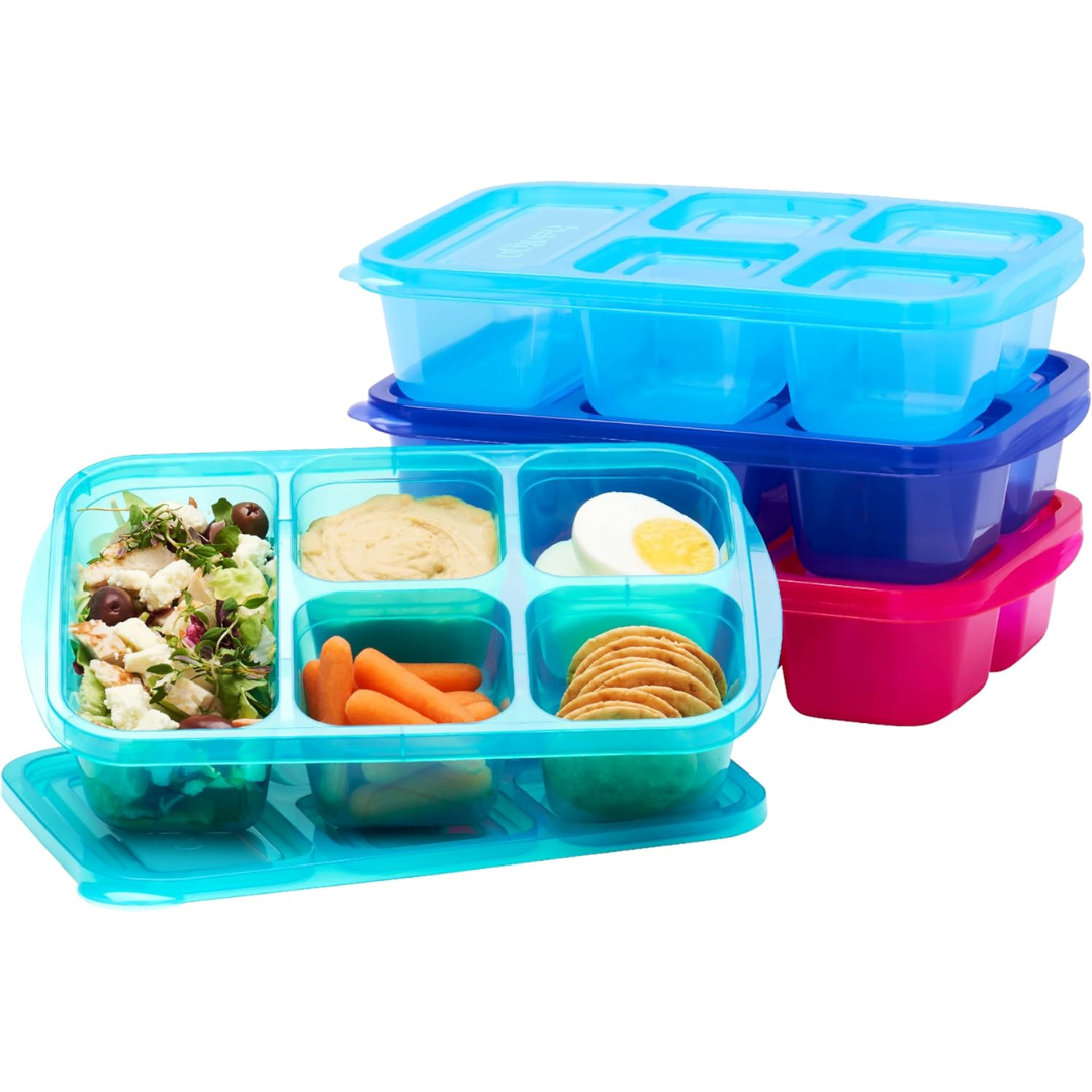 Lisslune | Reusable 5-compartment Food Storage Containers – 8-piece Set