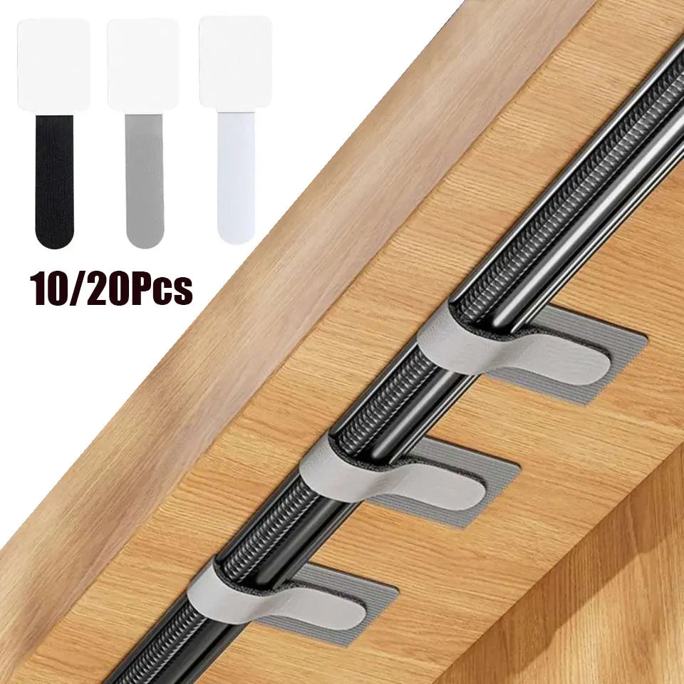 Lisslune | Self-Adhesive Reusable Cable Ties – Cord & Wire Management Straps