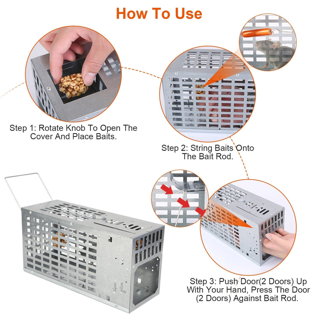 Skorter | Reusable Metal Rat Trap Catch Release Continuous Catch