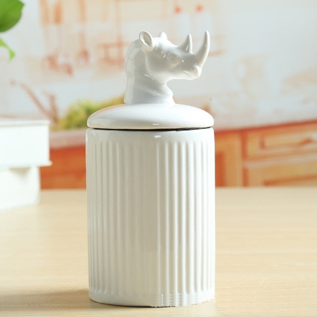 Lisslune | Creative Ceramic Animal Kitchen Storage Container