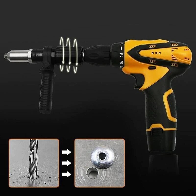 Lisslune | DrillRivet Quick – Universal Adapter for Electric Drill Riveting