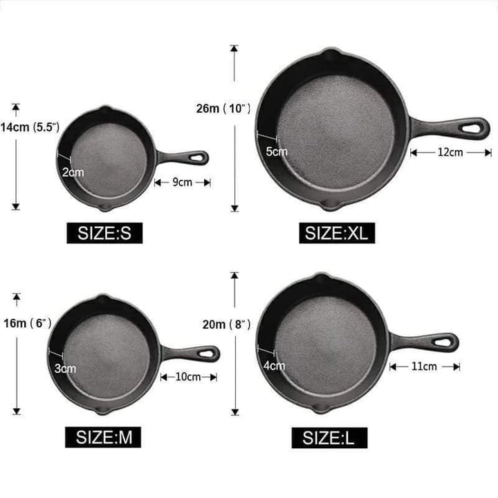 Lisslune | 4 Piece Cast Iron Pan